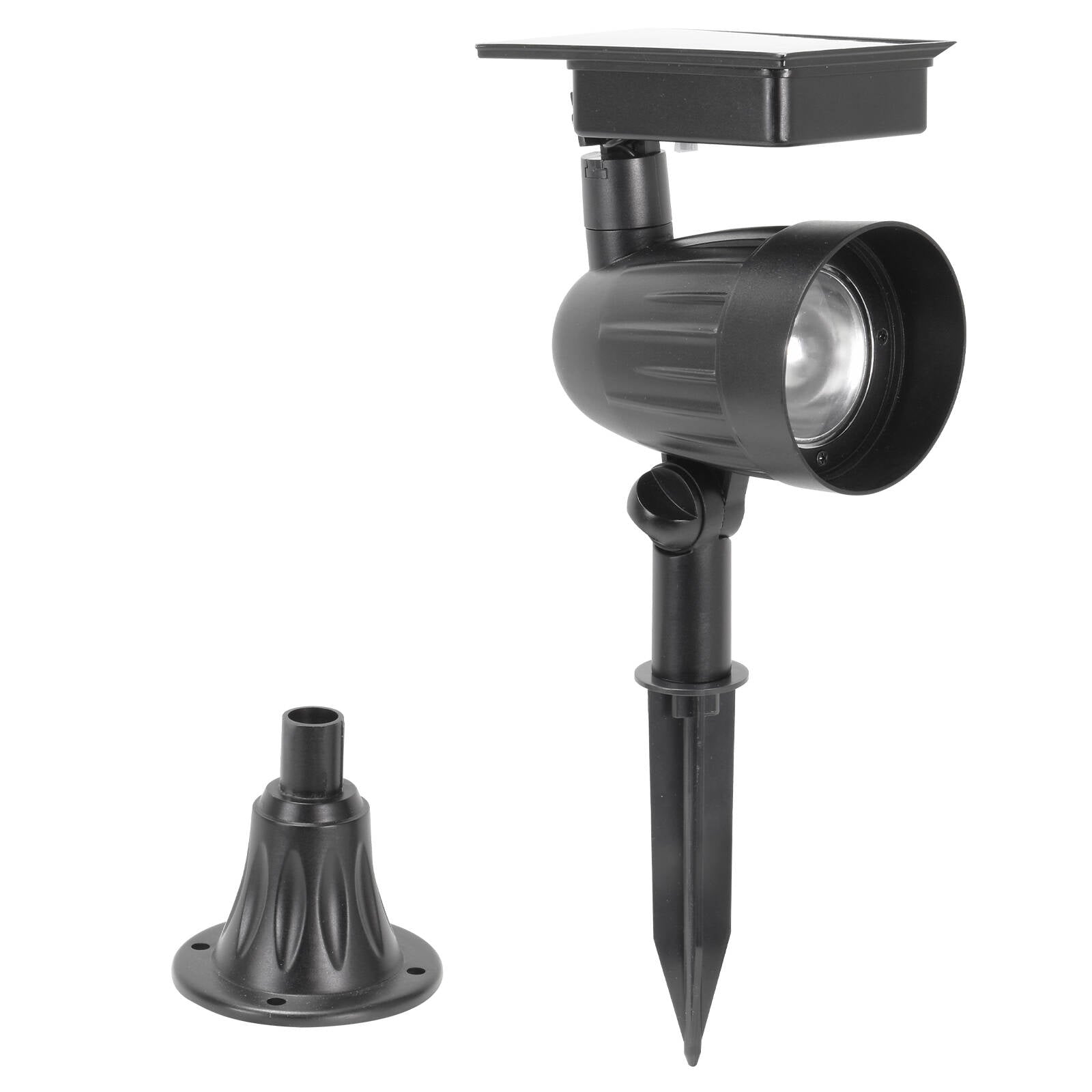 Luxzone 35cm 60lm Aluminium LED Solar Pathway Light, Adjustable Head, Weather Resistant