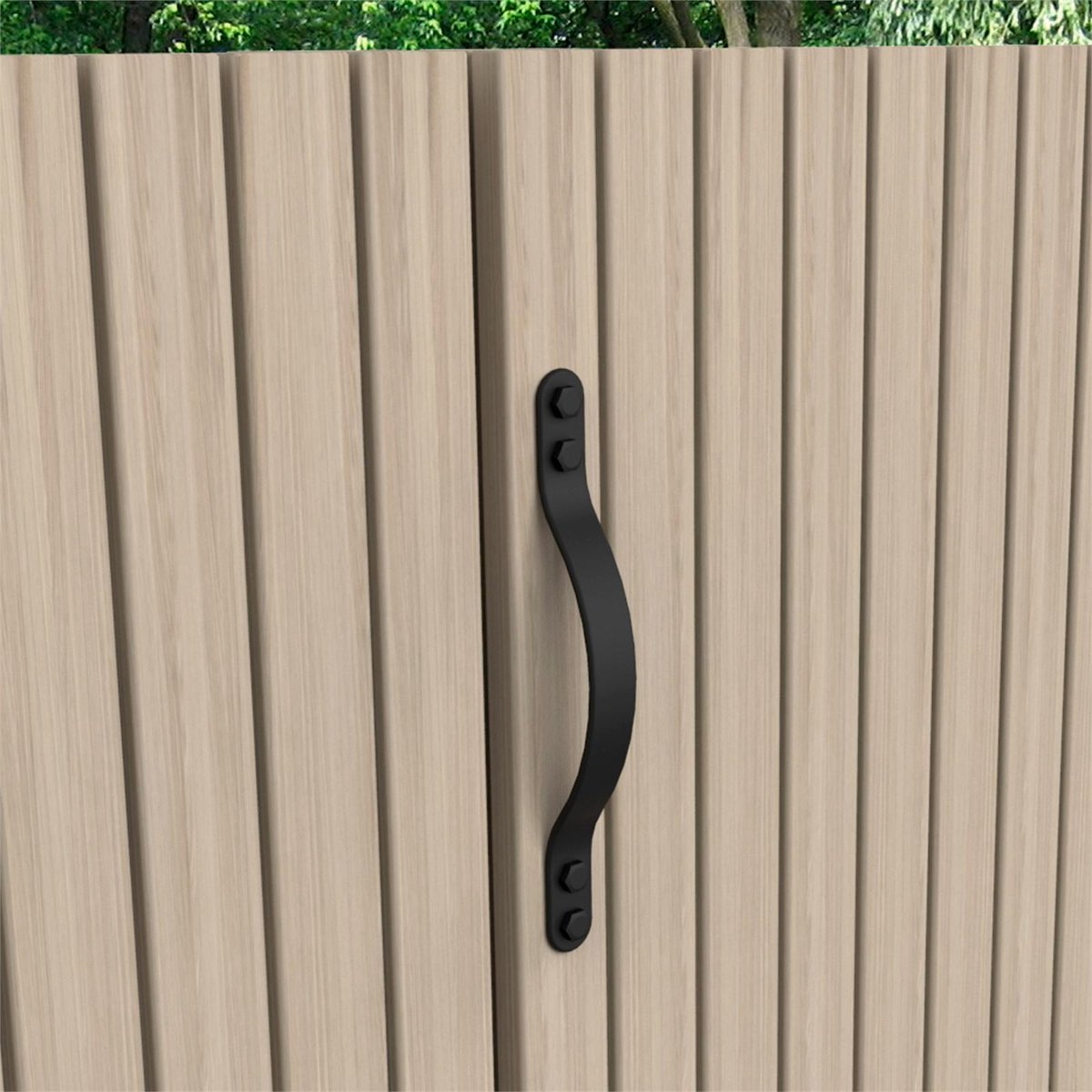 Zenith 254mm Matte Black Steel Gate Pull Handle