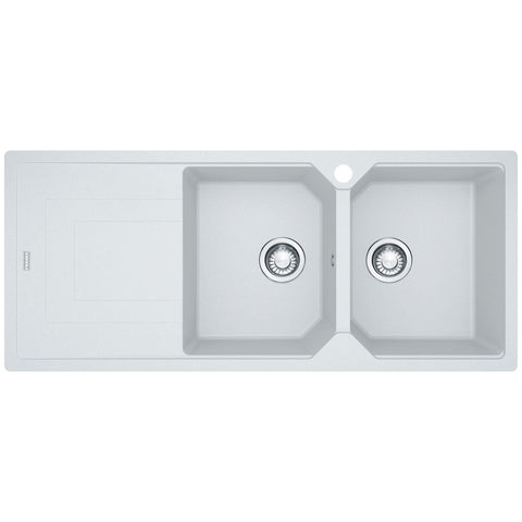 Franke Urban double bowl topmount or flush mount sink - left hand drainer - White - UBG621PWLHD