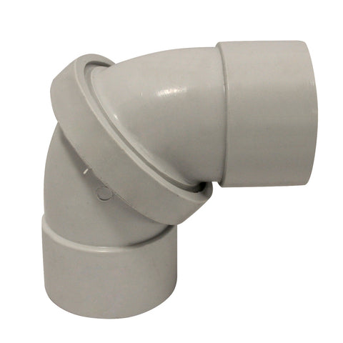 Holman 50mm Female and Female PVC DWV Rotating Bend, Underground Rated, Grey