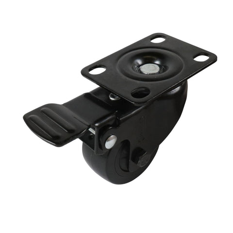 Easyroll Castor - 50mm - Black PVC - Swivel with Brake - SuperSaverAU - view 1