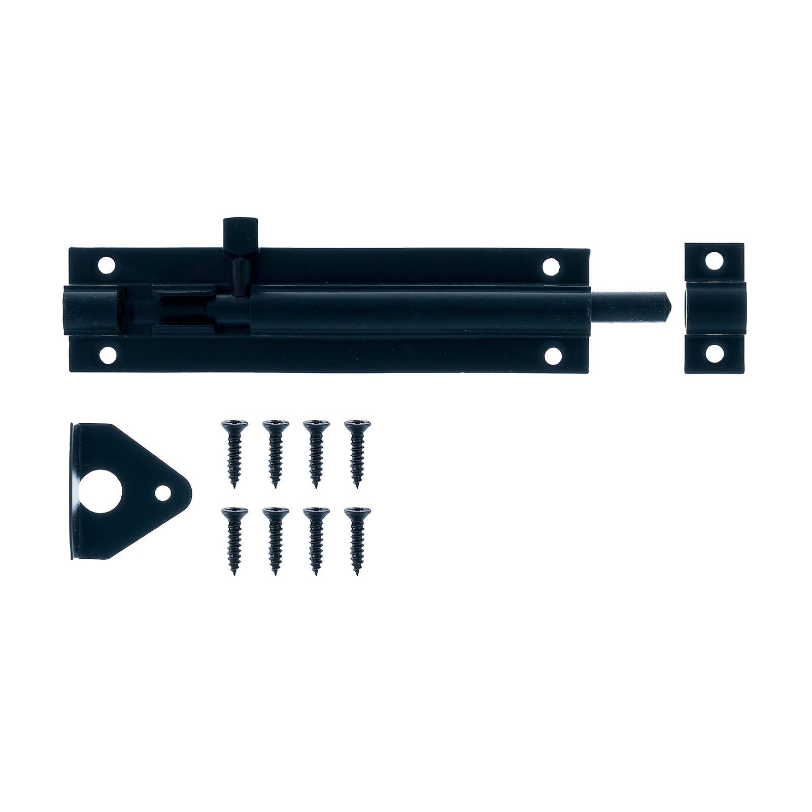 Taskmaster 100mm Matte Black Solid Brass Barrel Bolt