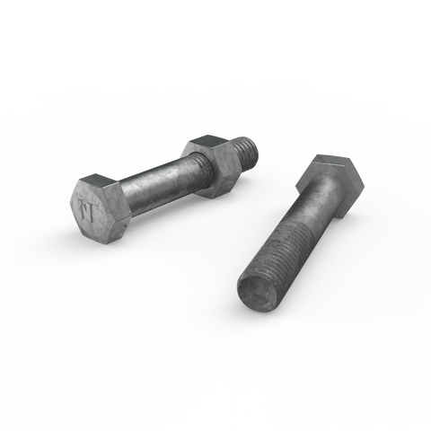 Zenith M12 x 65mm Hot Dip Galvanised Hex Head Bolts and Nuts Each - SuperSaverAU - view 1