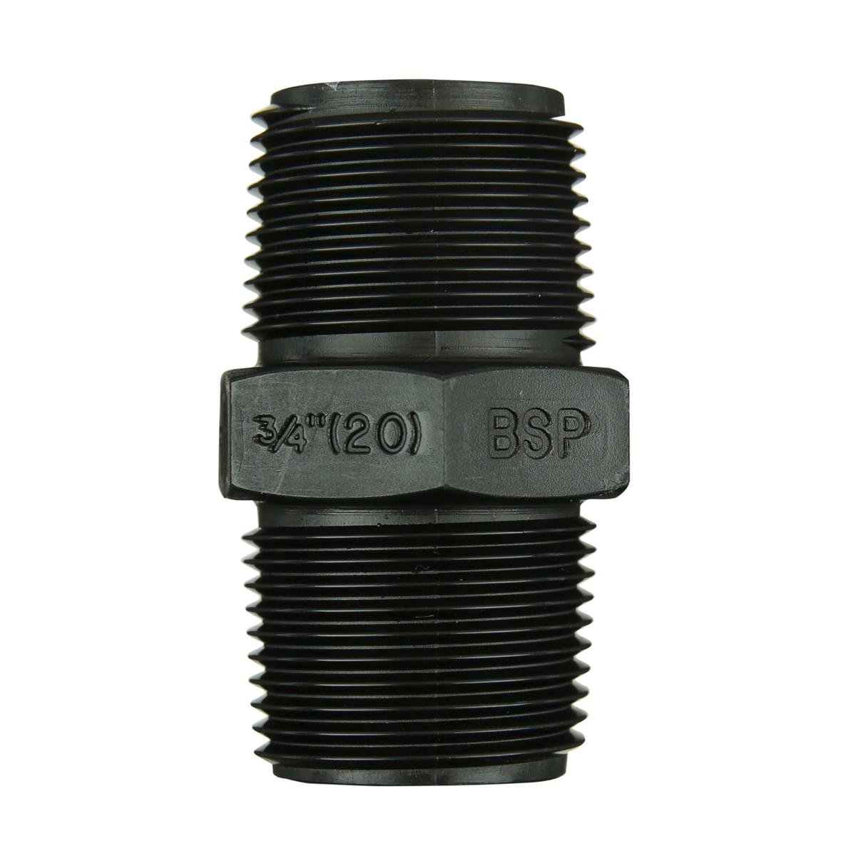 Philmac 1-1/4" BSP Thread Pipe Nipple - Polypropylene, Underground Rated
