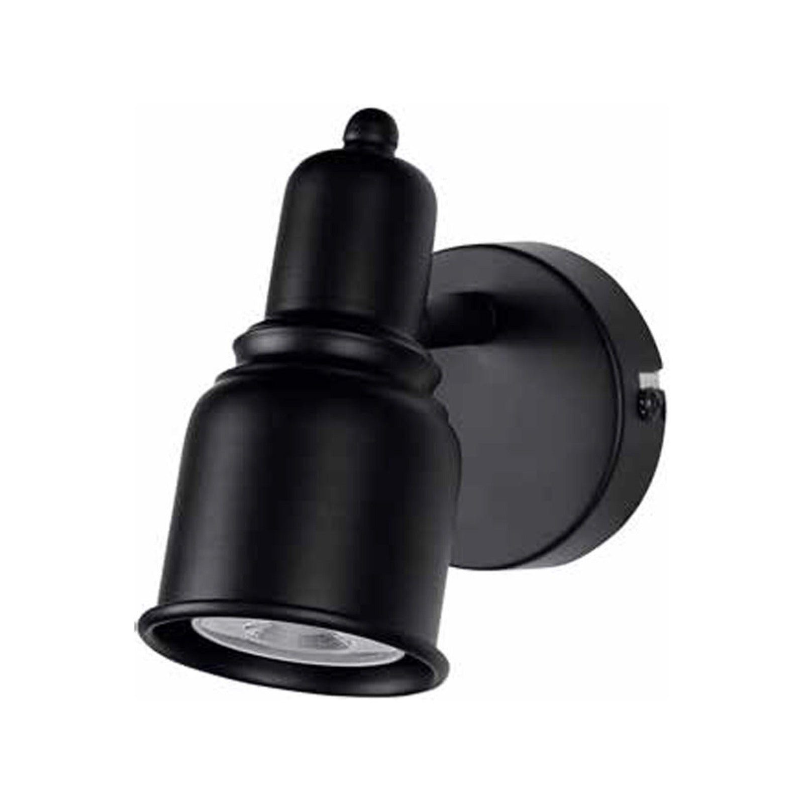 Brilliant Iconic Single Matt Black GU10 Hardwired Indoor Spotlight 22649/06