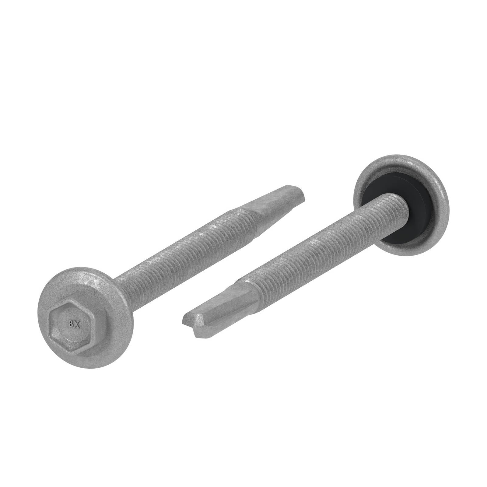 Buildex 12G x 68mm Class 3 Galvanised SuperTEKS Hex Head Self-Drilling Screws, 250 Pack