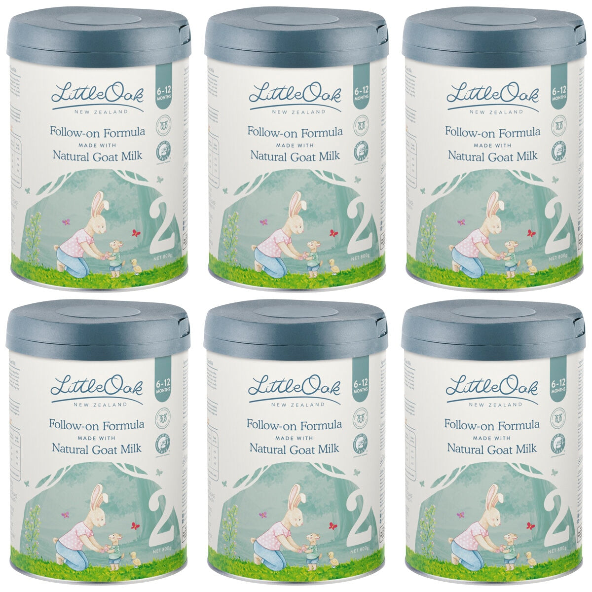 LittleOak Natural Goat Milk Follow-On Formula Stage 2 6 x 800g - SuperSaverAU - view 2
