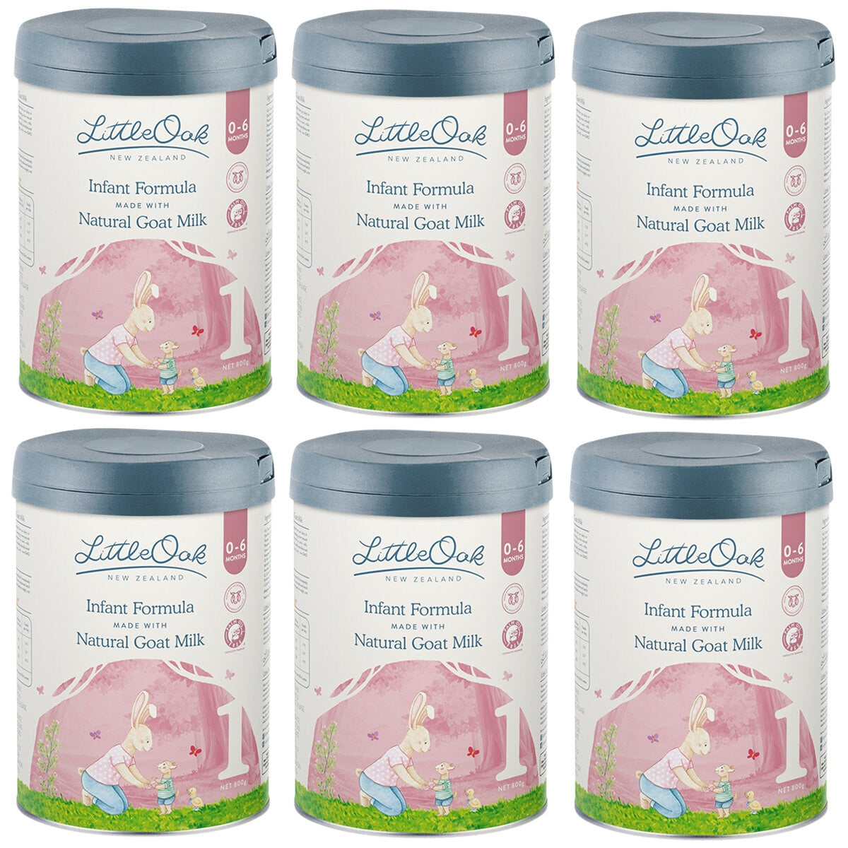LittleOak Natural Goat Milk Infant Formula Stage 1 6 x 800g - SuperSaverAU - view 2