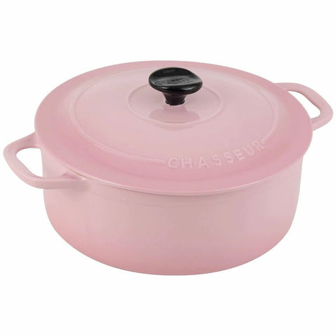 Chasseur Macaron Collection 24cm Stoneware Casserole - Cherry Blossom Pink, Oven to 220°C - 19617