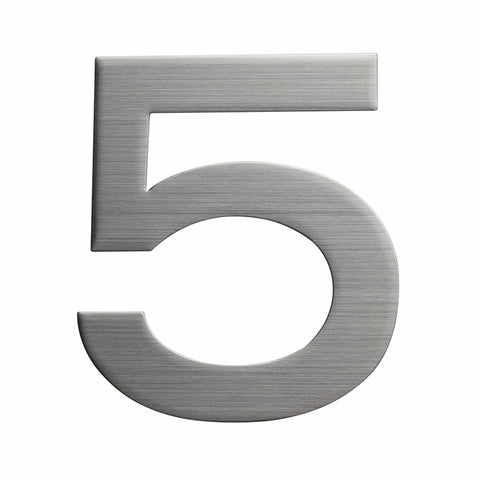 Sandleford Plaza House Number 5 150mm Silver Stainless Steel, Weather Resistant