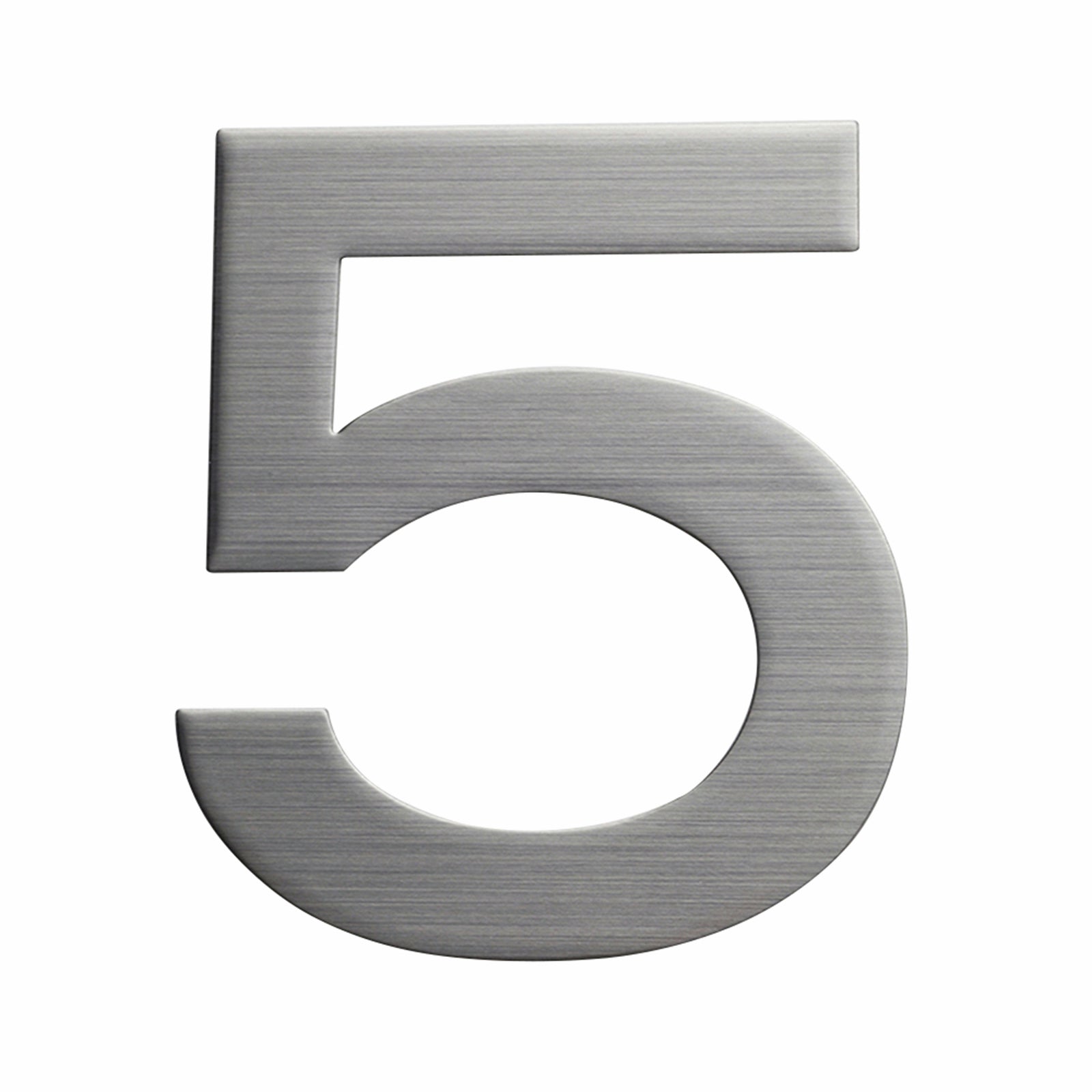 Sandleford Plaza House Number 5 150mm Silver Stainless Steel, Weather Resistant