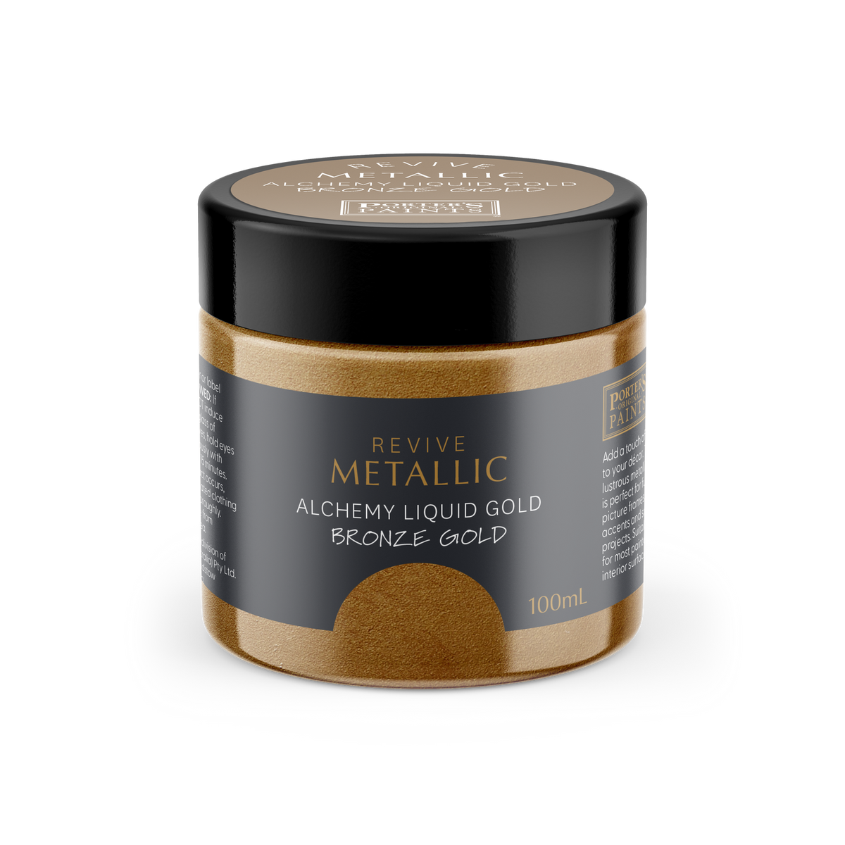 Porter's Paints 100ml Metallic Bronze Gold Furniture Paint