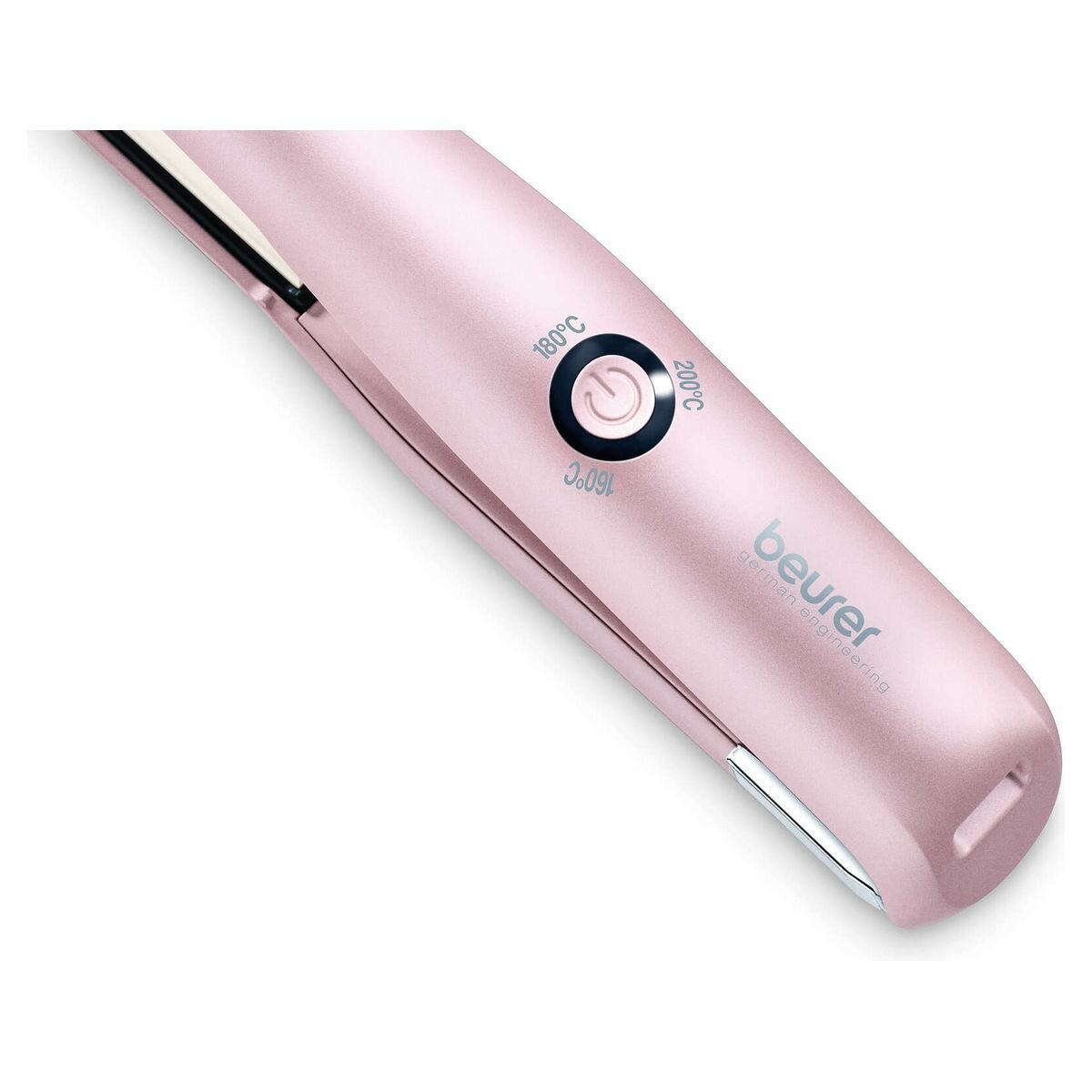 Beurer cordless hair straightener - 3 temperature settings, up to 20 minutes wireless use, pink - HS20