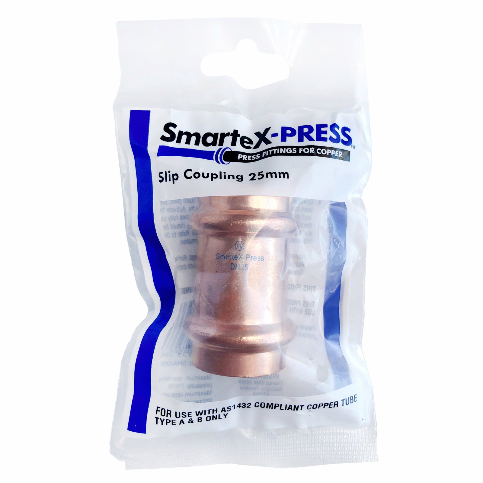 SmarteX-PRESS 25mm Copper Slip Coupling