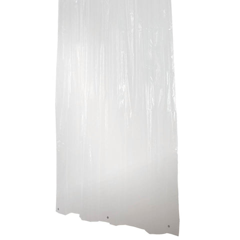 Barelli 180 x 180cm Crystal Clear PEVA Shower Curtain, Plain, 12 Rings