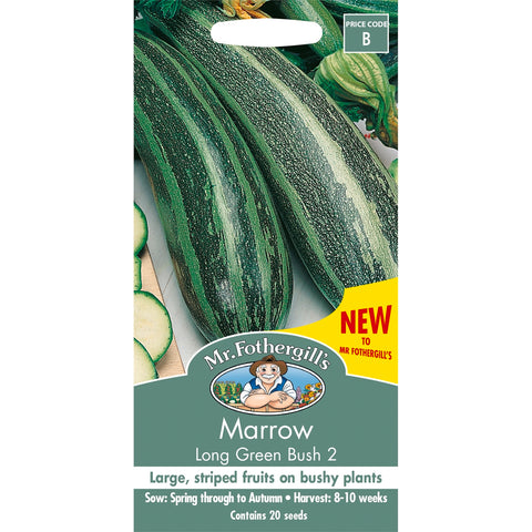 Mr Fothergill's Marrow Long Green Bush Vegetable Seeds