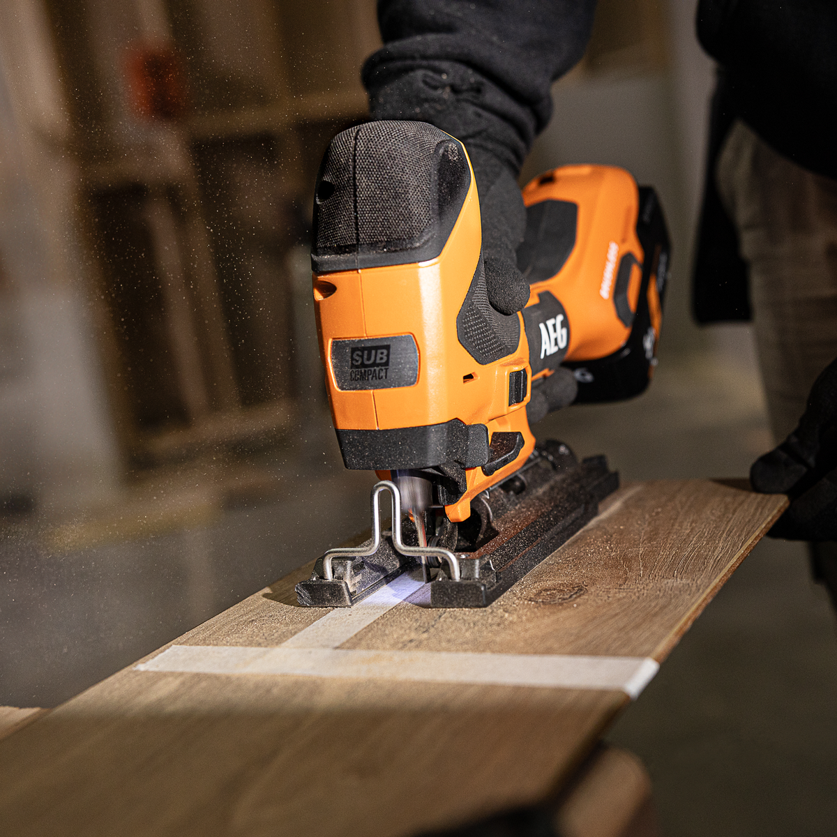 AEG 18V Brushless Sub Compact Barrel Grip Jigsaw Skin Only - 186mm x 83mm x 270mm - Precision Cutting - SuperSaverAU - view 3