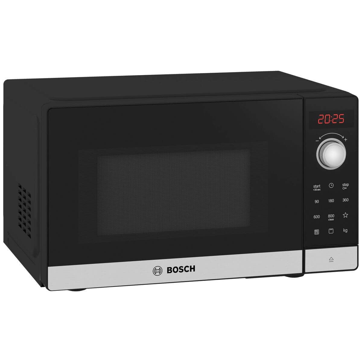 Bosch Series 2 freestanding microwave with grill - 25L, 800W, AutoPilot 8, red LED display - FEL053MS3A