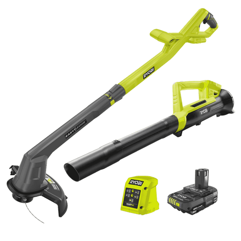 Ryobi 18V ONE+ Cordless Line Trimmer and Blower Kit R18XBLT12