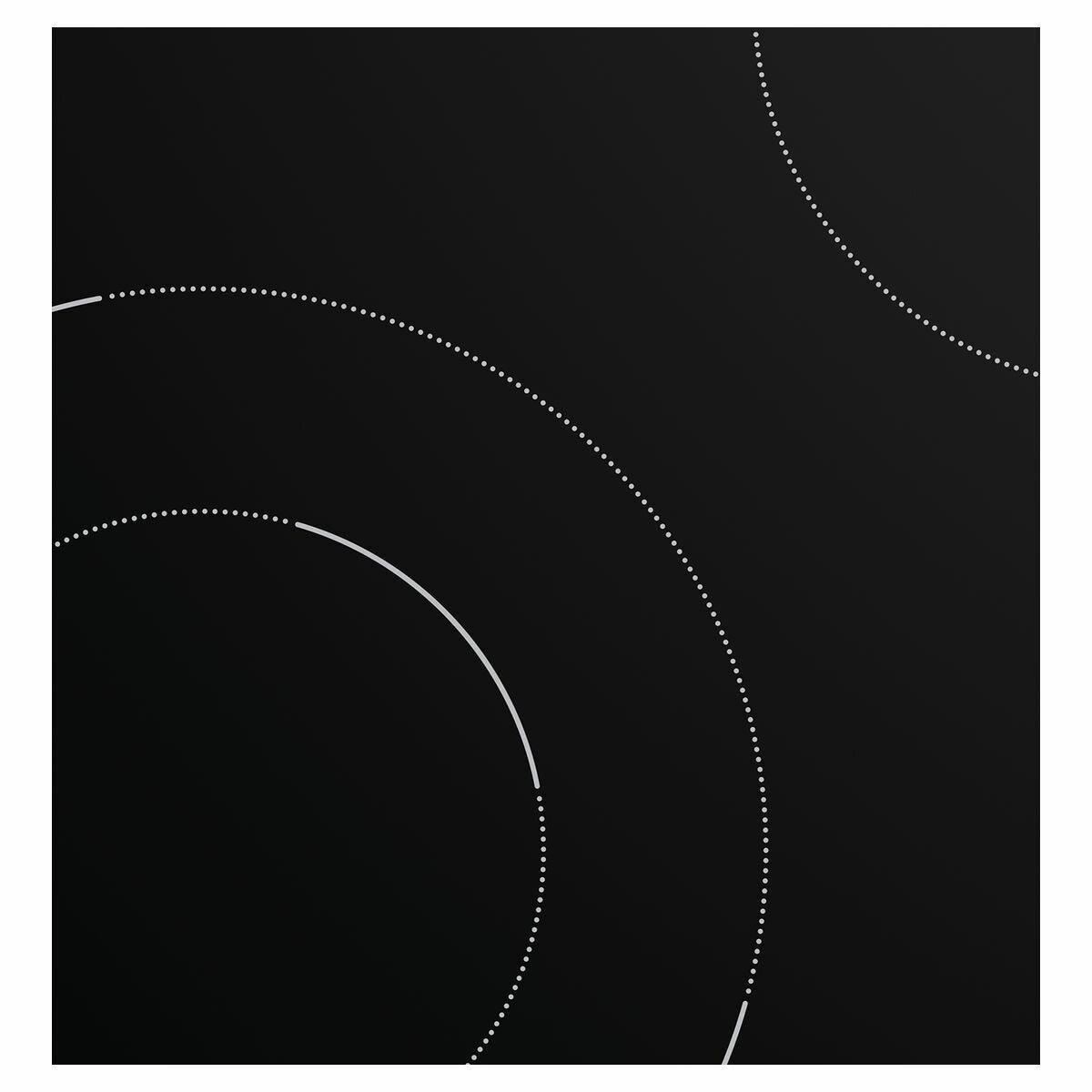 Westinghouse 90cm 4 Zone Ceramic Cooktop - Dual Zone, 2.2kW Zone, 9 Power Levels, Dial Control - WHC942BC