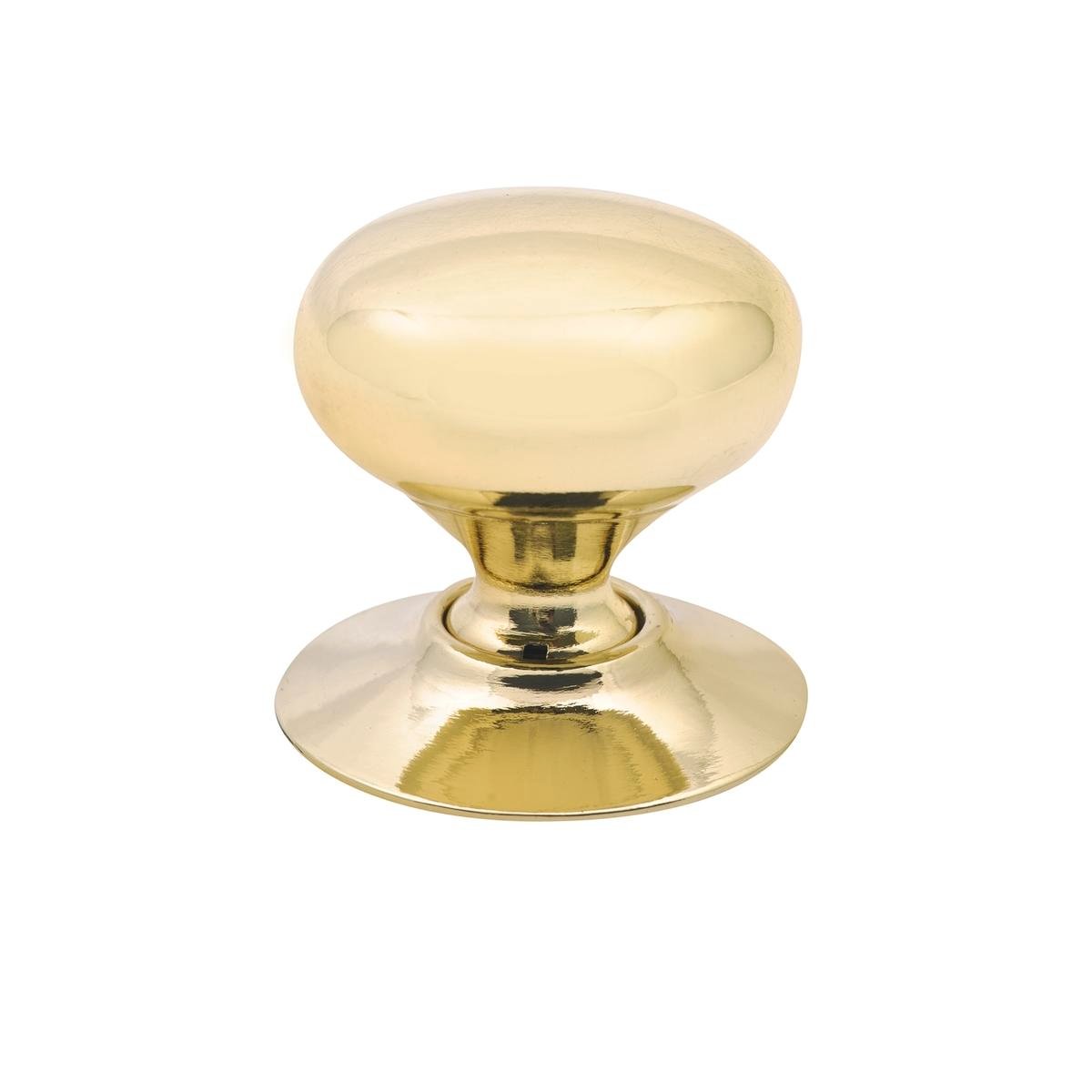 Prestige 32mm Polished Gold Mushroom Knob, Zinc Alloy, Cabinet Drawer Knob