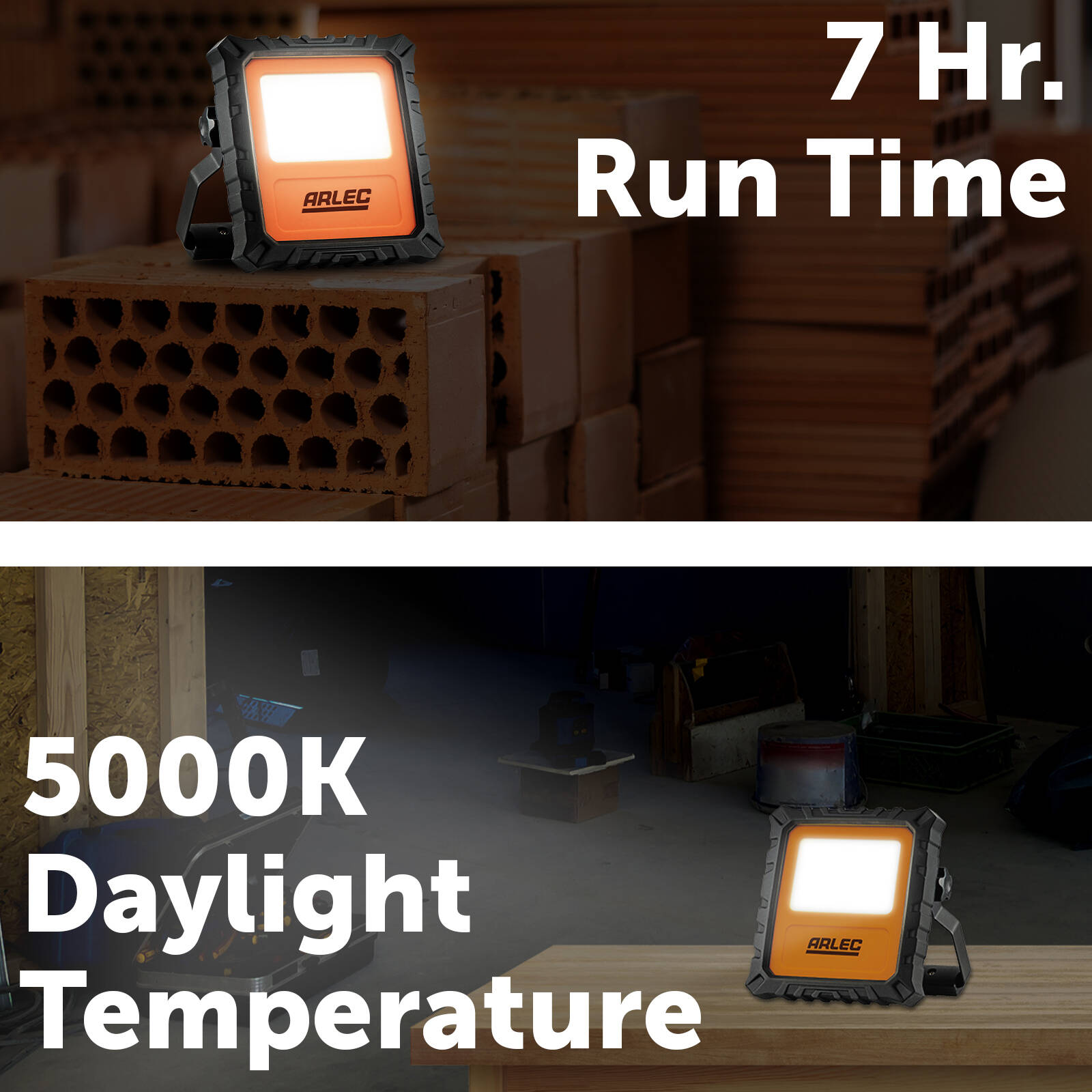 Arlec 20W 1400lm Rechargeable LED Work Light Outdoor Weather Resistant WL0008
