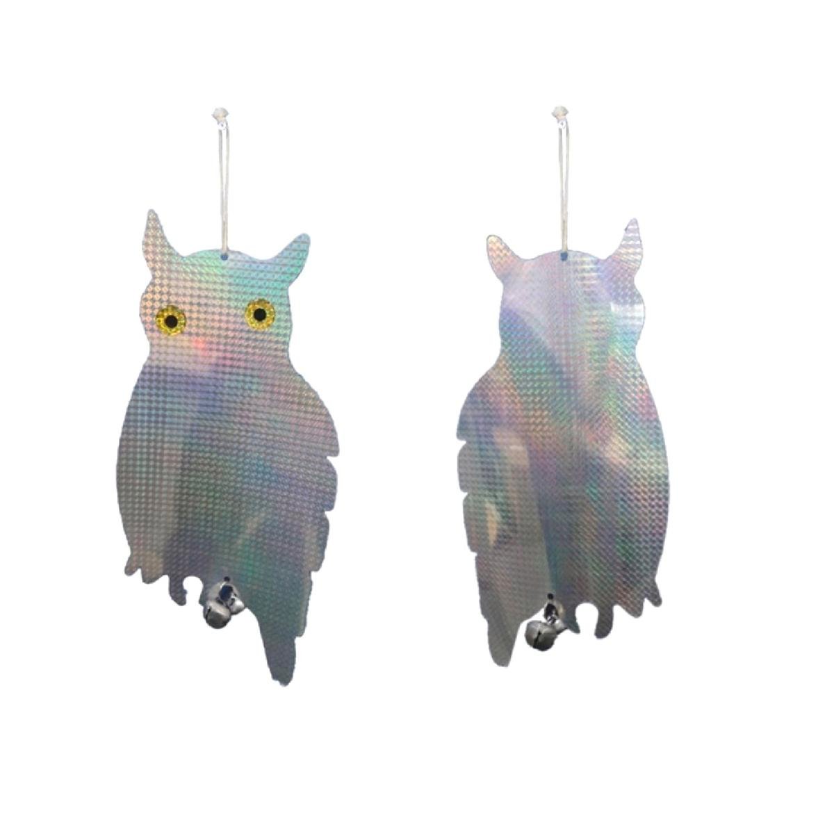 Lotus Collection Hanging Owl Bird Deterrent 3 Pack PVC & Steel