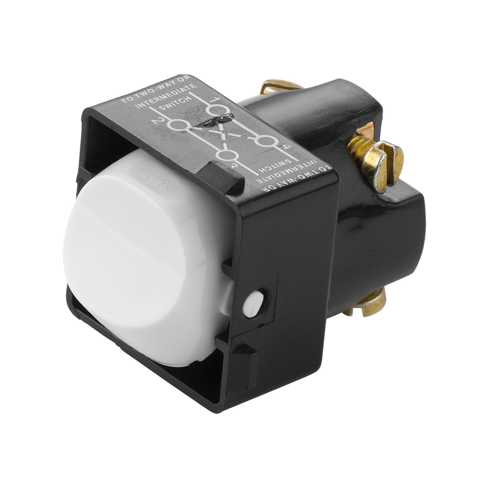 DETA White Intermediate Switch Mechanism 10A 250V Polycarbonate 6024B