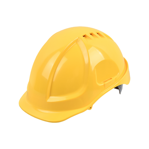 Citeco Yellow Vented Safety Helmet with Crown Cooling Vents