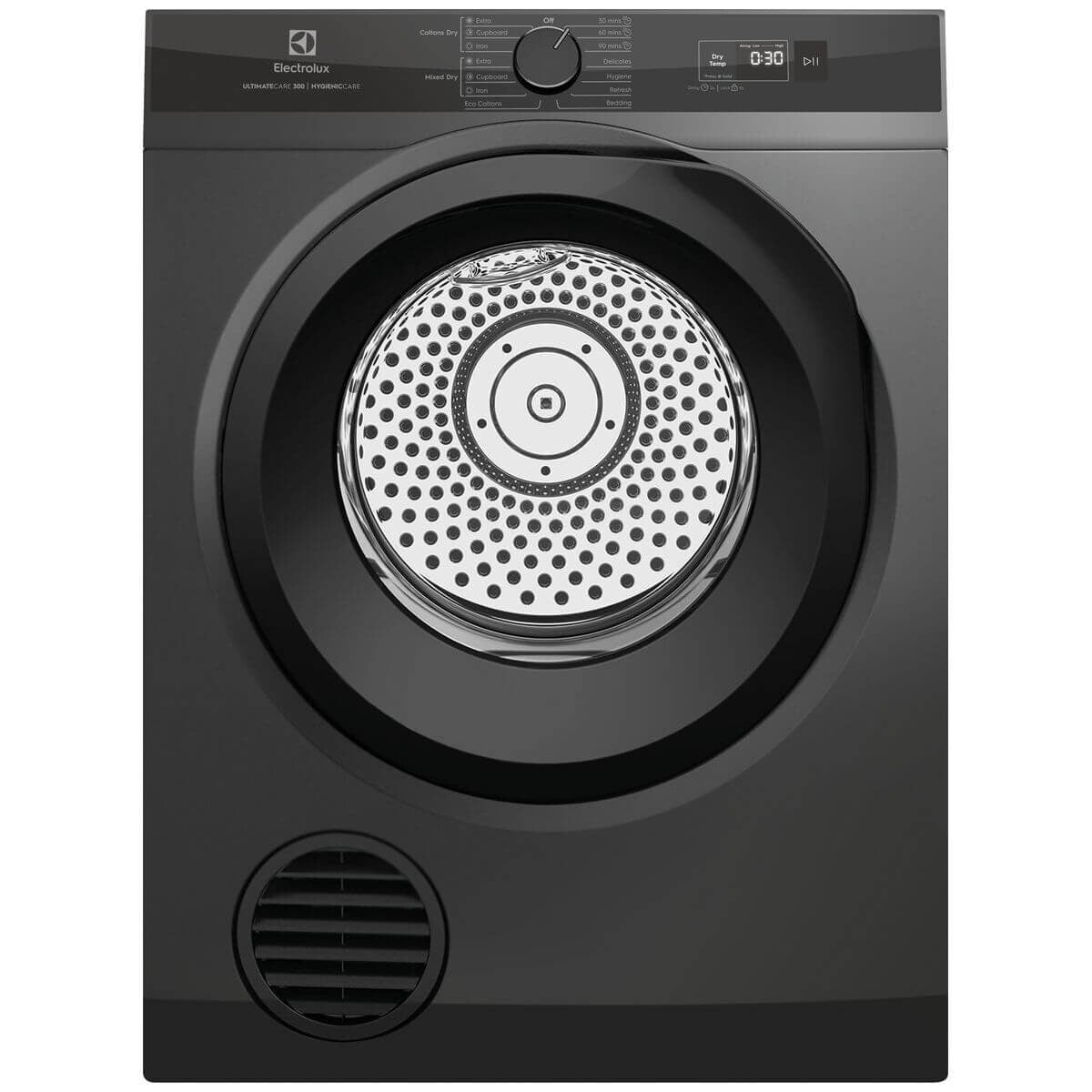Electrolux 7kg Vented Tumble Dryer - SensorDry - Reverse Tumbling - Dark Onyx Black - EDV705N3SC