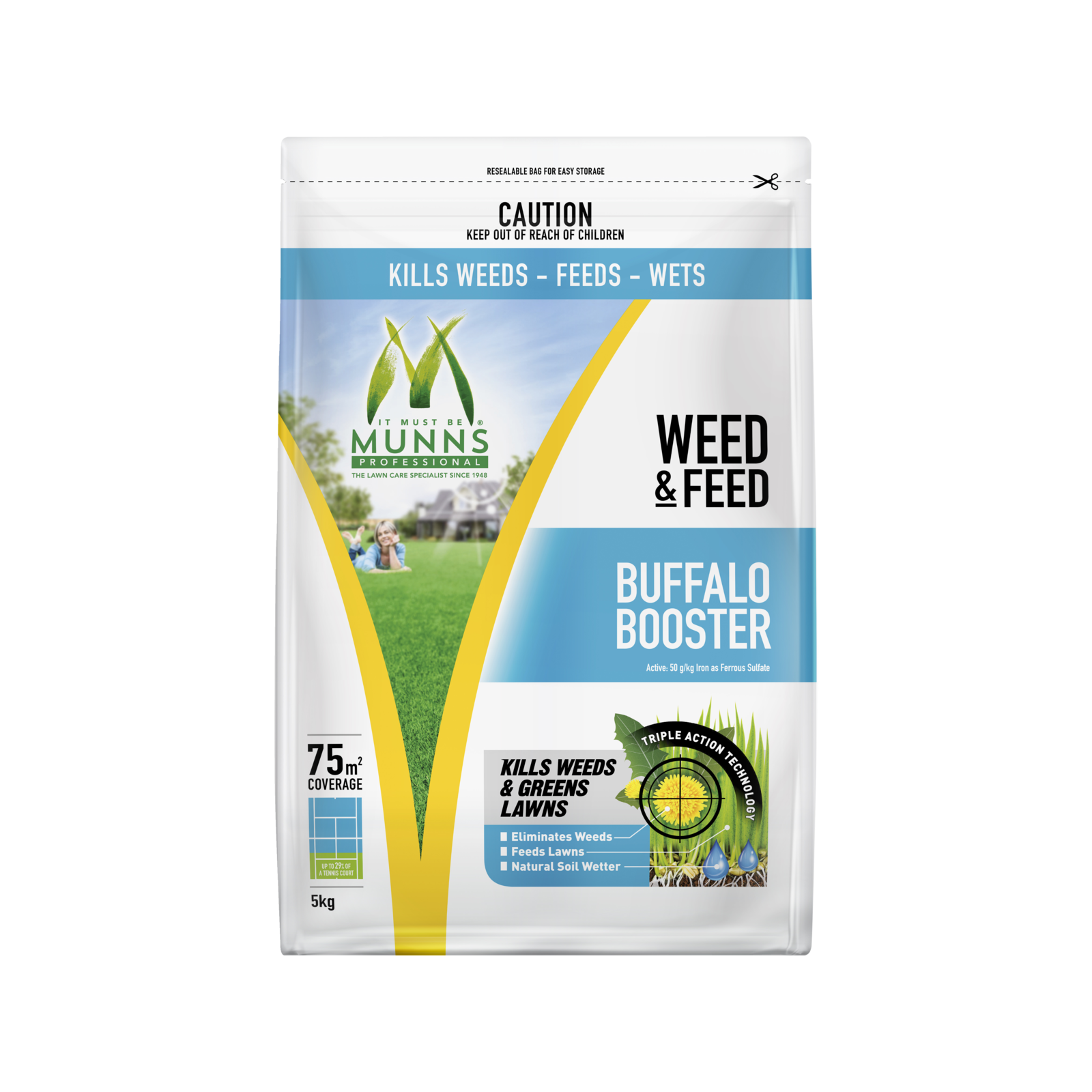 Munns Professional 5kg Buffalo Booster Weed and Feed Granules