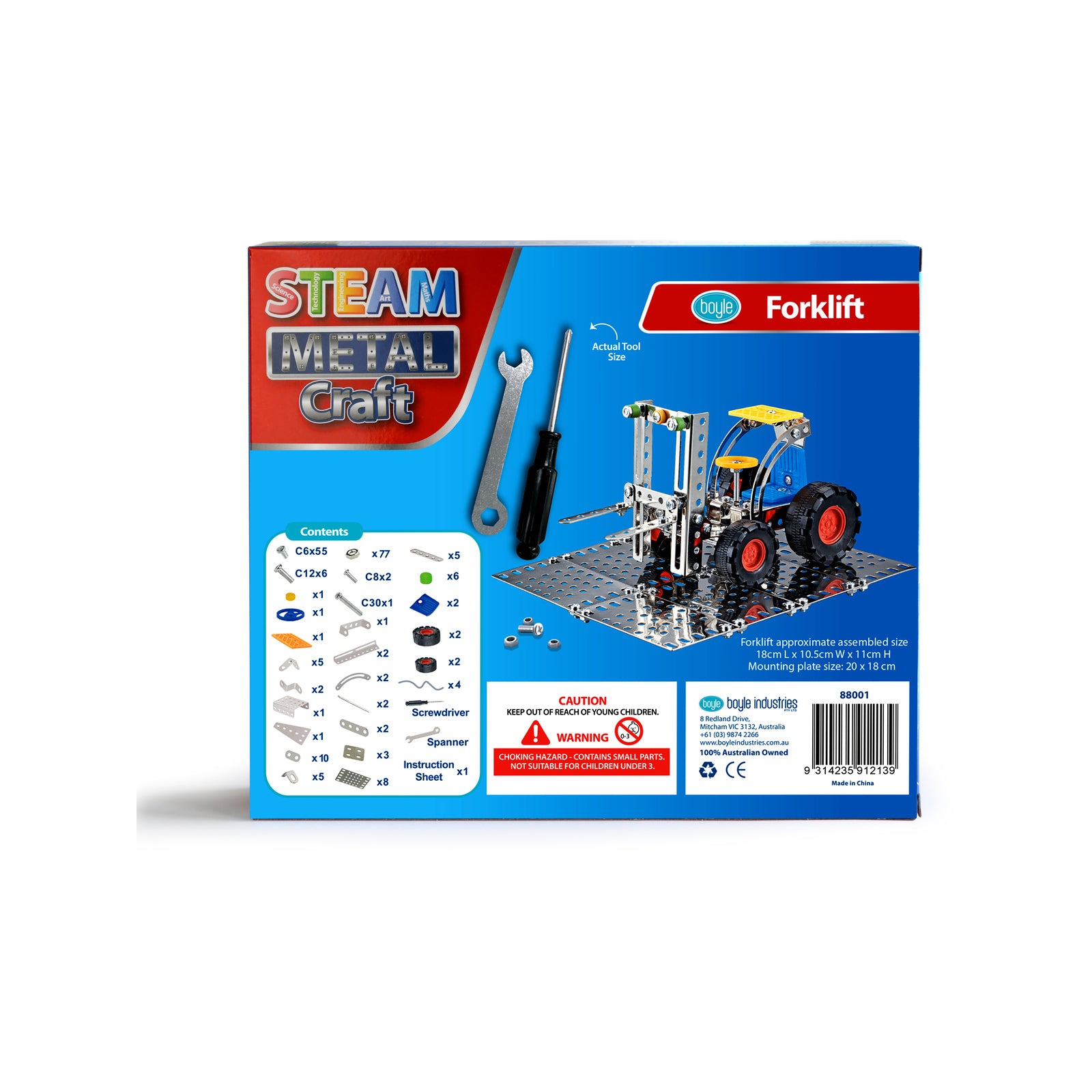 Boyle 206 Piece S.T.E.A.M. Forklift Metal Craft Construction Kit