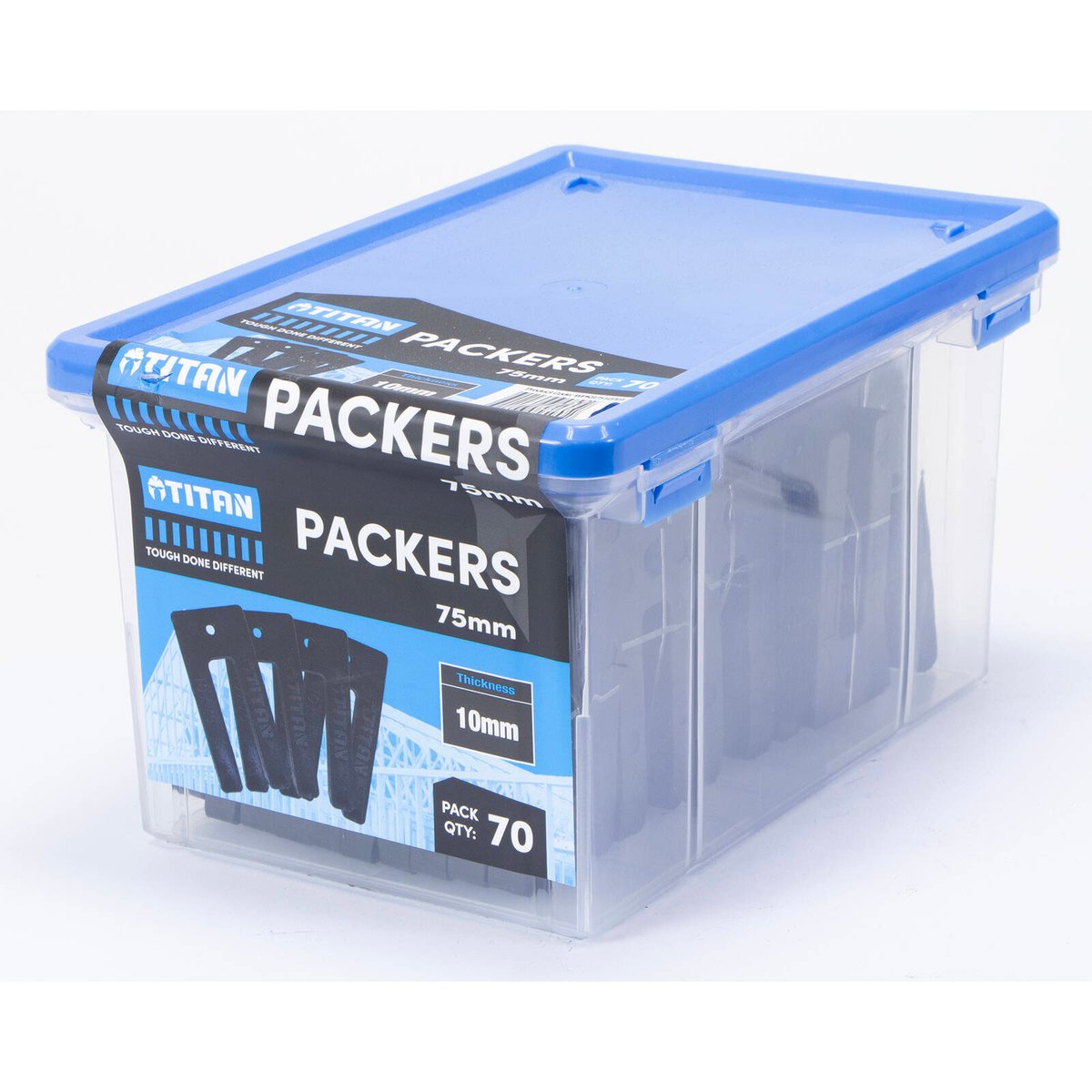 Titan 10 x 75mm Black Window Packers - 70 Piece - Durable & UV Stable - SuperSaverAU - view 2