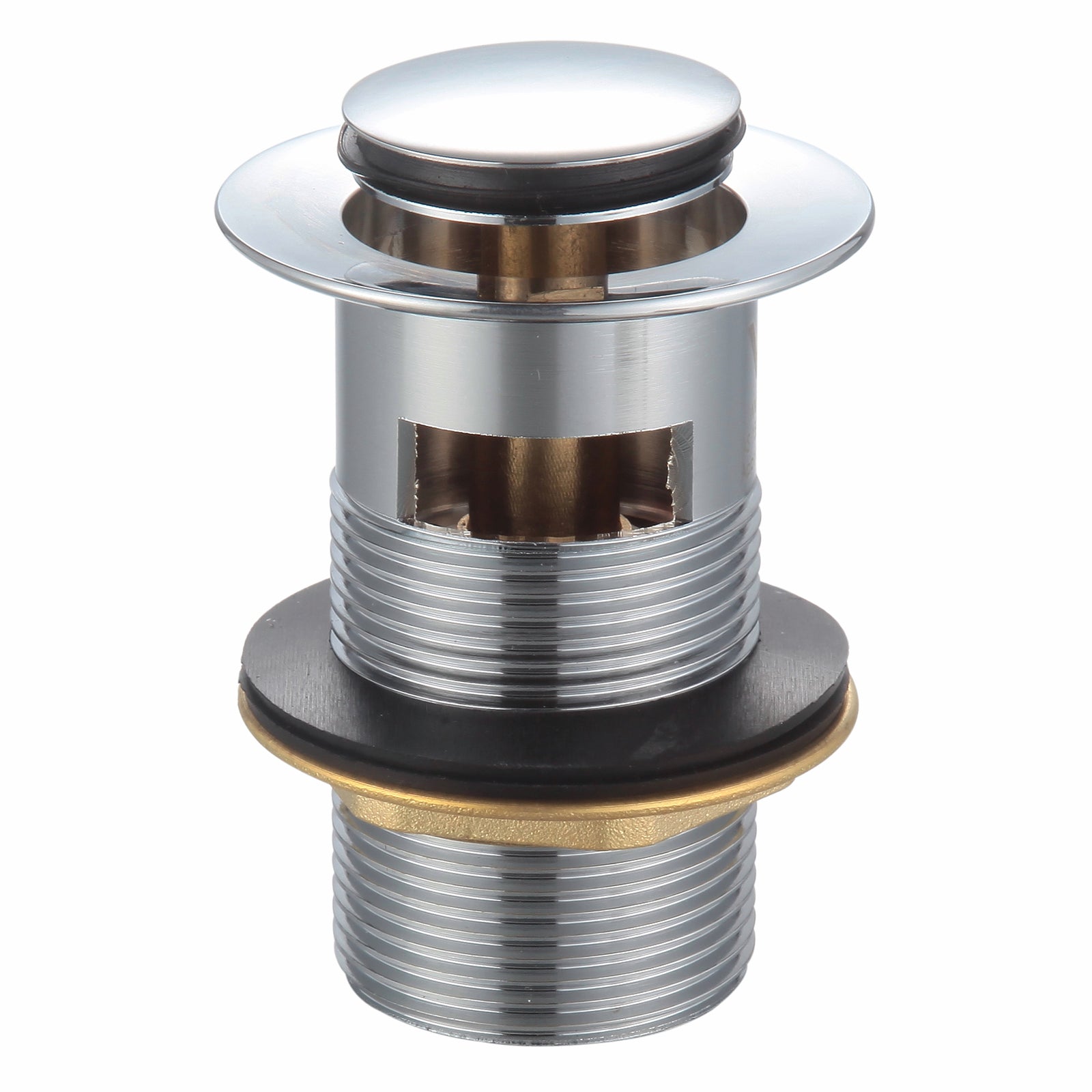 Kinetic 32mm Pop Up Basin Waste with Overflow, Chrome Brass