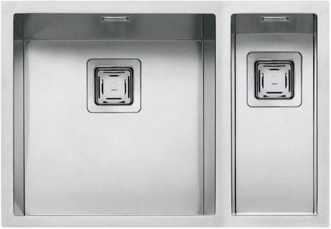 Barazza Cubo 1 and 1/3 bowl sink - 304 stainless steel, 29L and 11L bowls - AFS170D