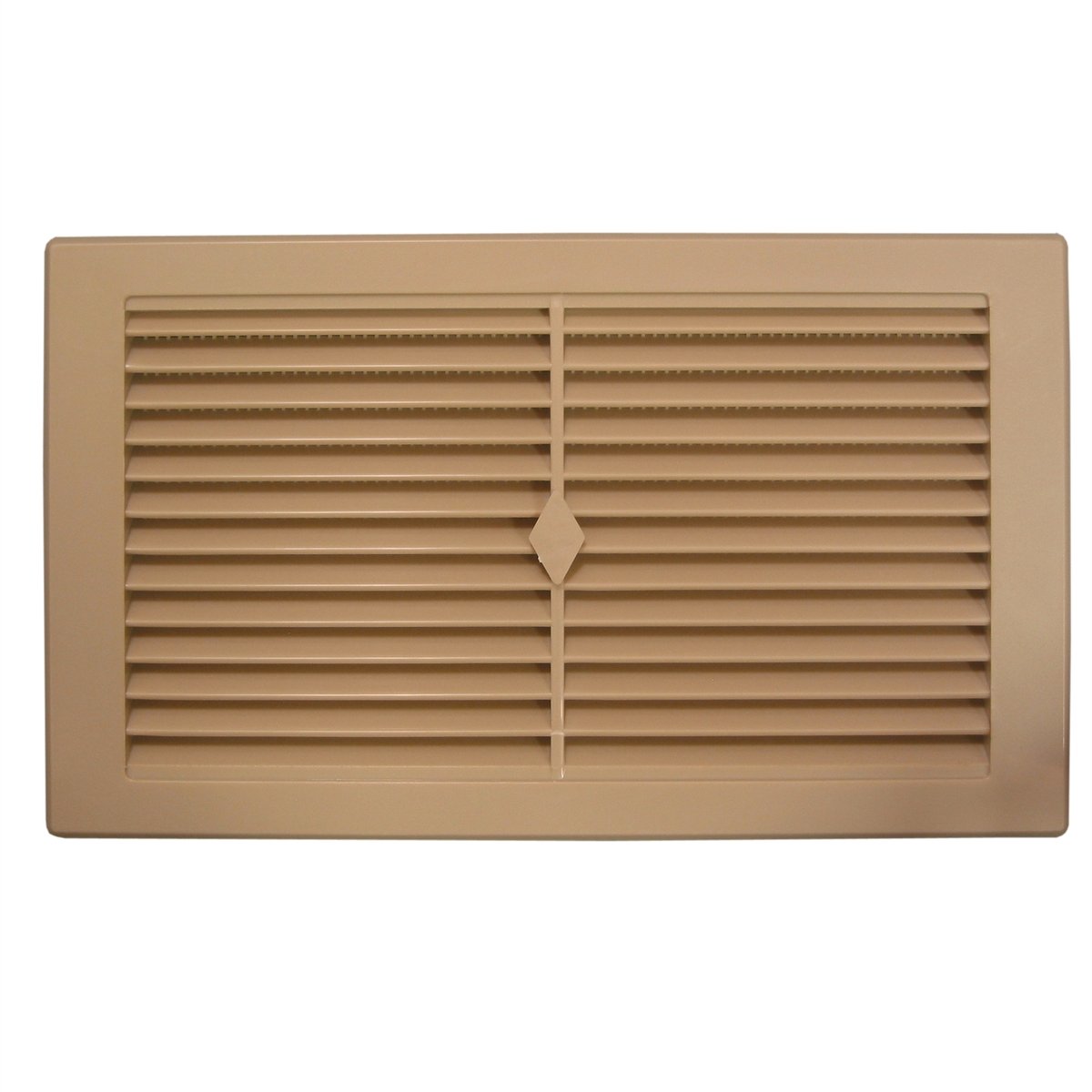 Haron 245 x 145mm Beige Plastic Wall Vent with Mesh Backing