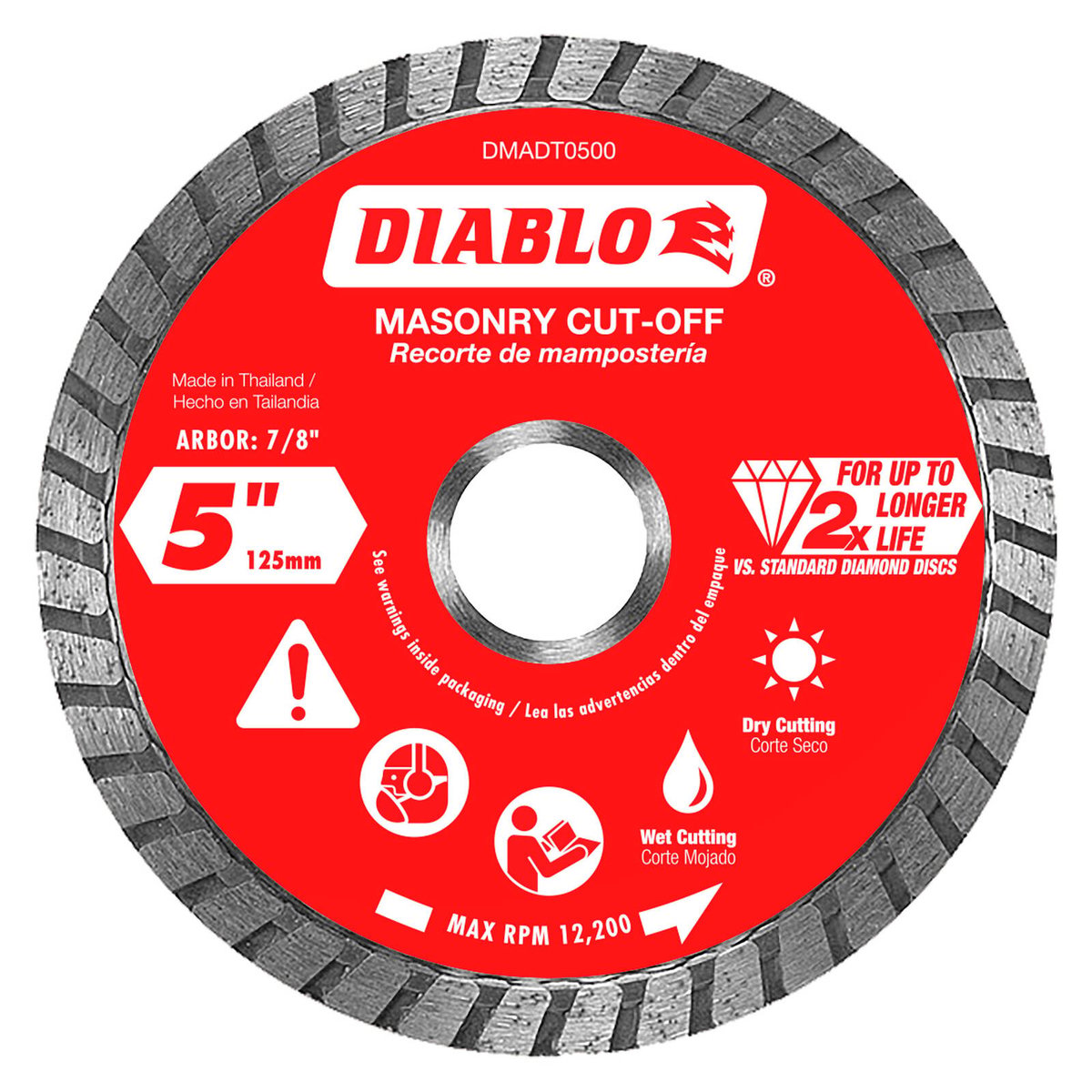 Diablo Diamond Disc 5" Turbo Cut Off - 5" Diamond - High Performance Cutting - SuperSaverAU - view 2