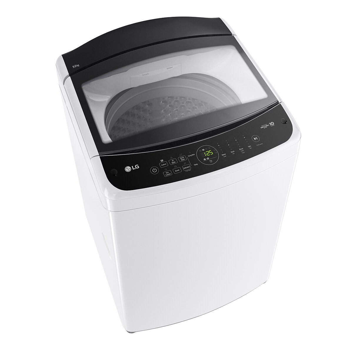 LG Series 3 9kg Top Load Washing Machine - TurboDrum, Six Motion Direct Drive, AI Care - White - WTL3-09W