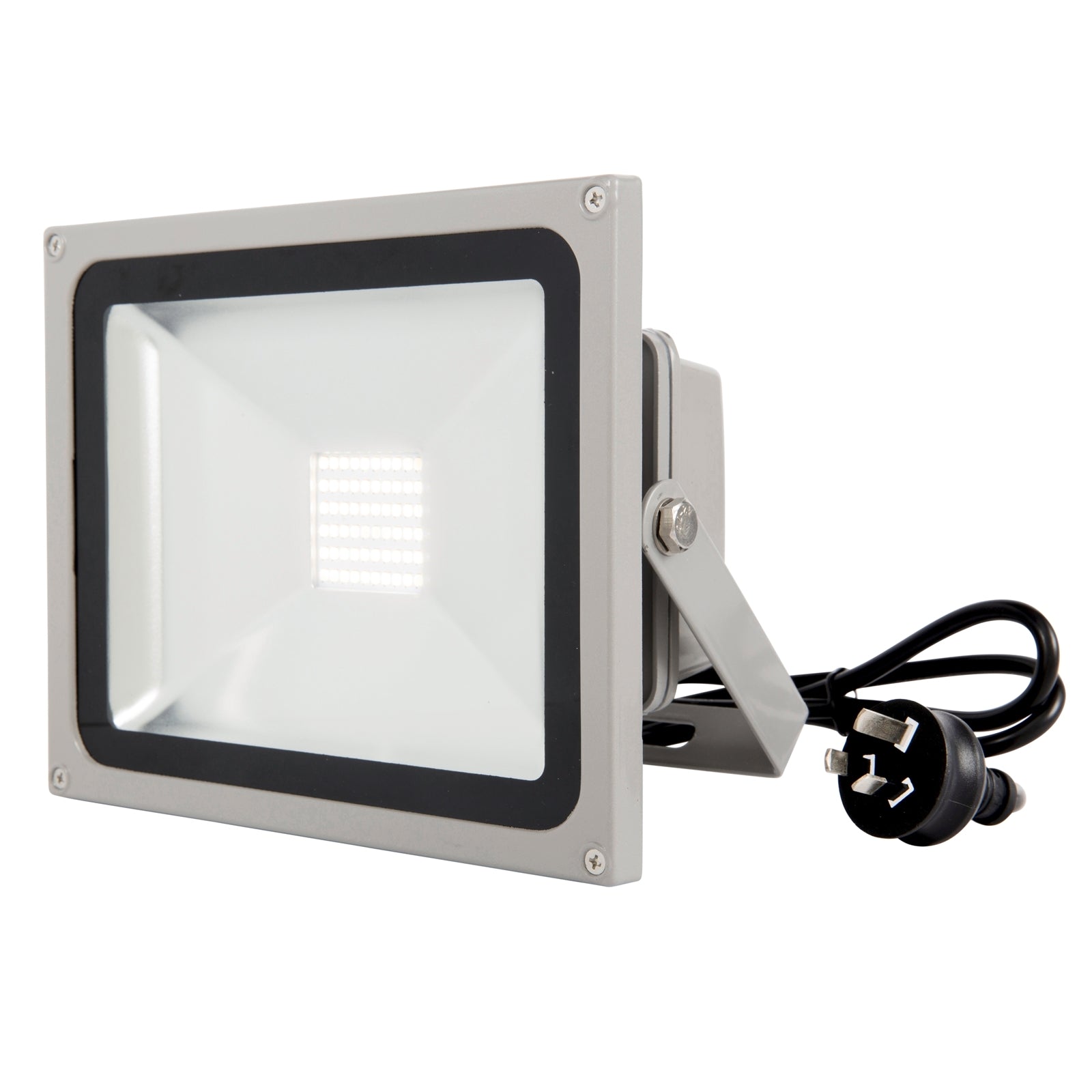 Brilliant Ranger III 50W LED Panel Flood Light Weather-Resistant Outdoor Grey 20866/08