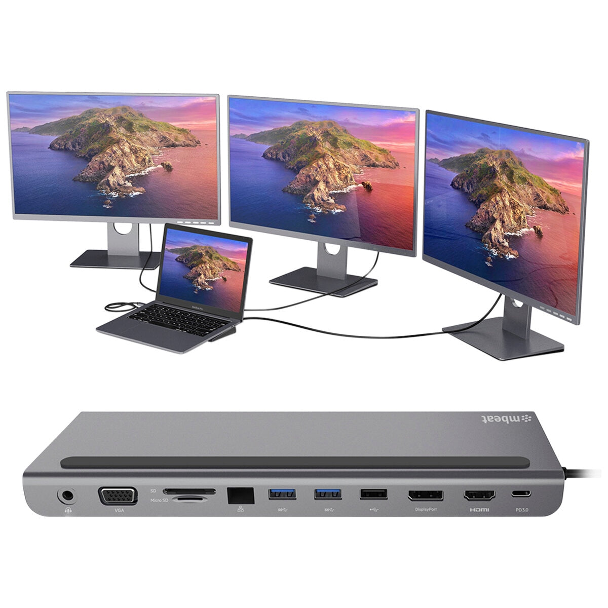 mbeat 11-in-1 Multi-Port USB-C Docking Station - SuperSaverAU - view 4