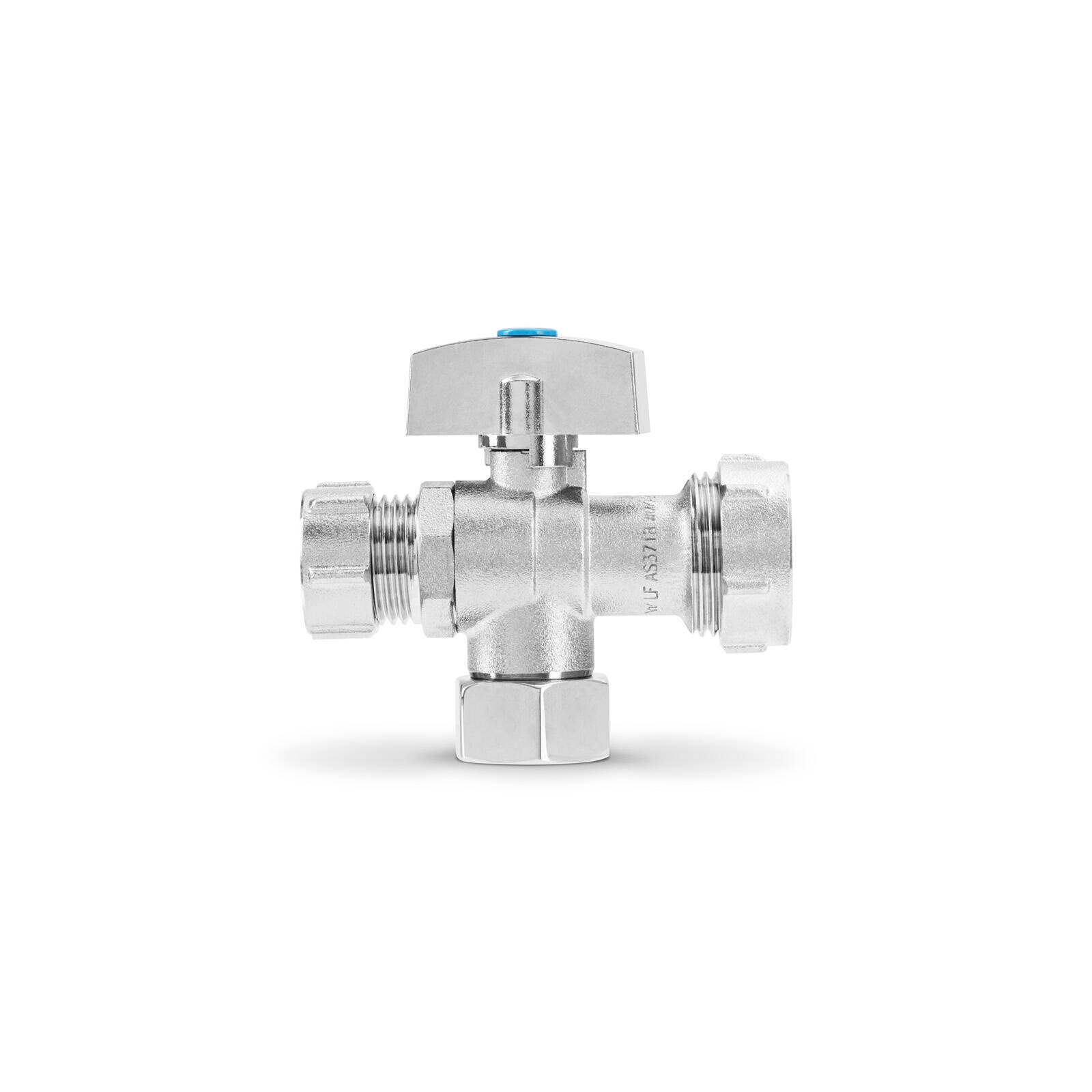 Brasshards Loose Nut 1/4 Turn 2 Way Under Sink Valve 20 x 15mm Chrome Lead Free