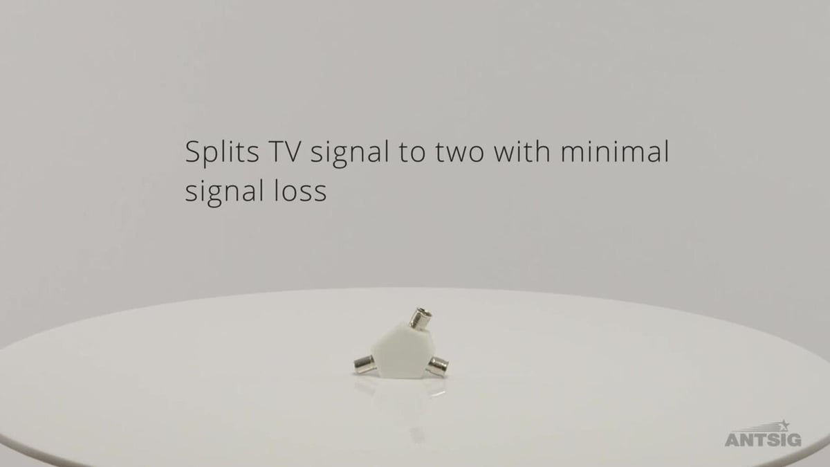 Antsig 2 Way Pal TV Splitter - 70mm - ABS - Indoor Use - SuperSaverAU - view 2