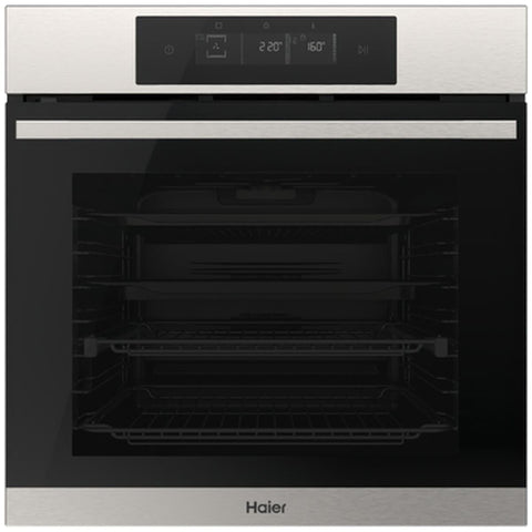 Haier 60cm 500 Series Pyrolytic Oven - 78L, 14 Functions, Steam Assist, Air Fry, Wi-Fi, Steel - HWO60S14TPX6