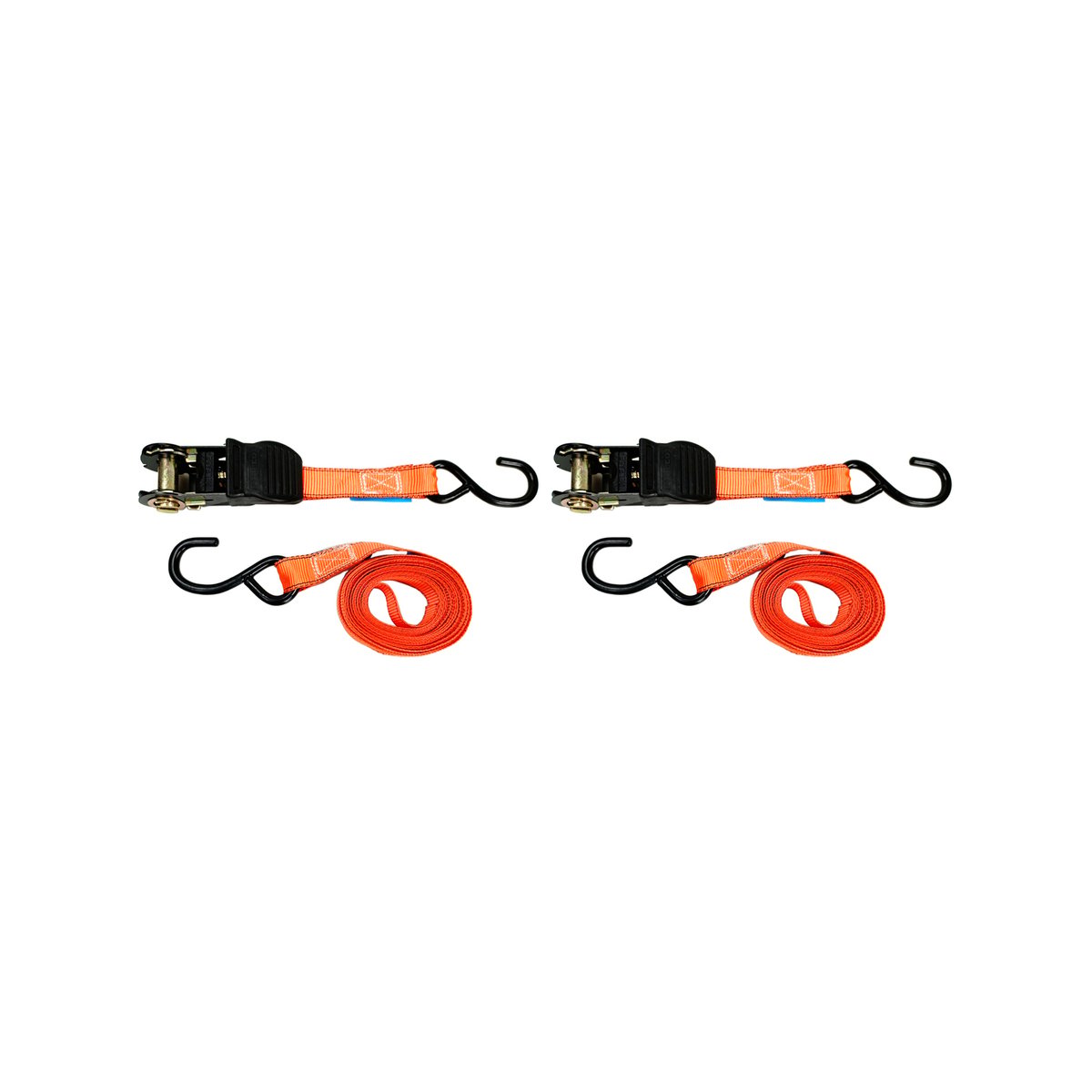 Syneco 25mm x 4.5m S Hook Ratchet Tie Down Set - 2 Pack