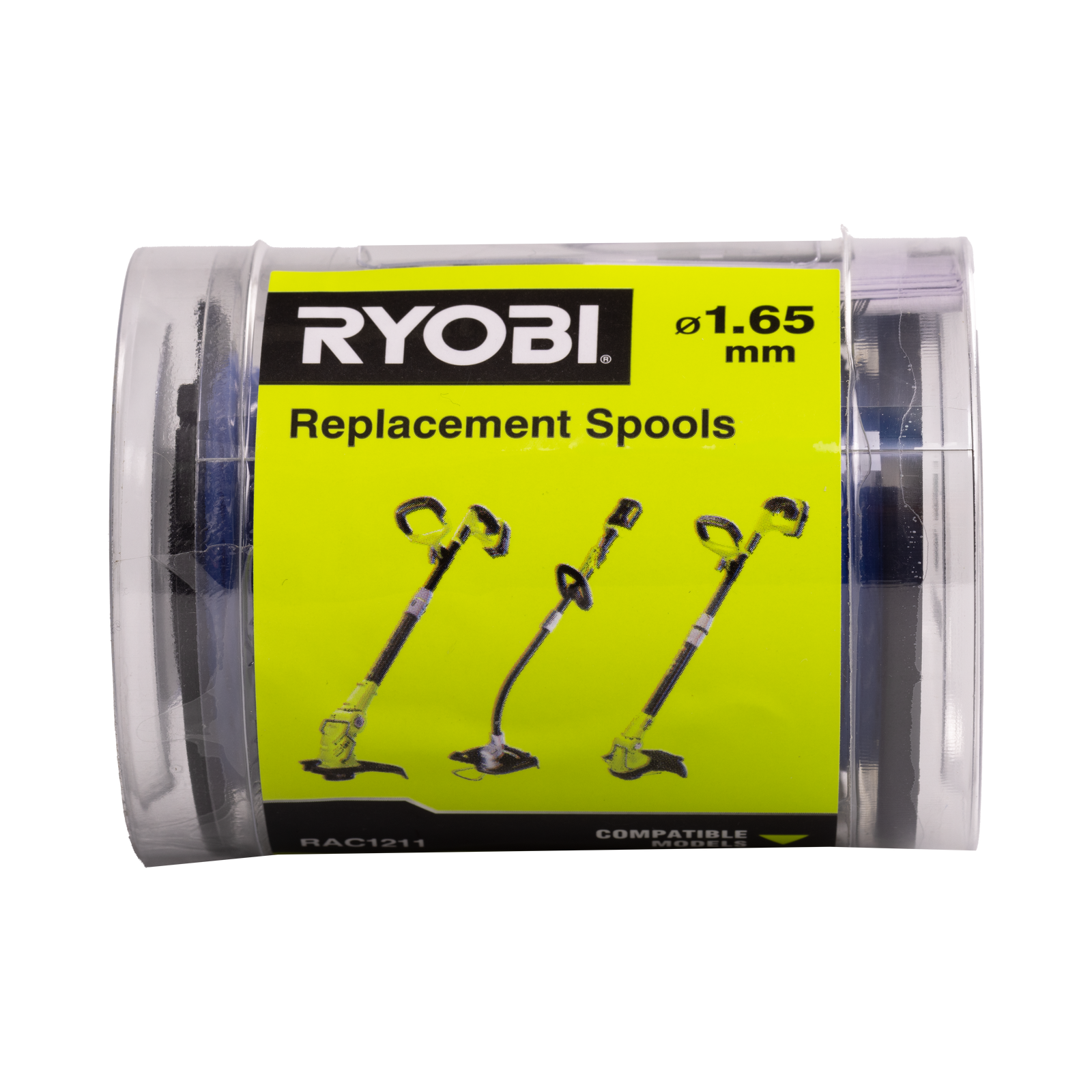 Ryobi 1.65mm Line Trimmer Spool and Line 3 Pack, Pre-Wound Nylon