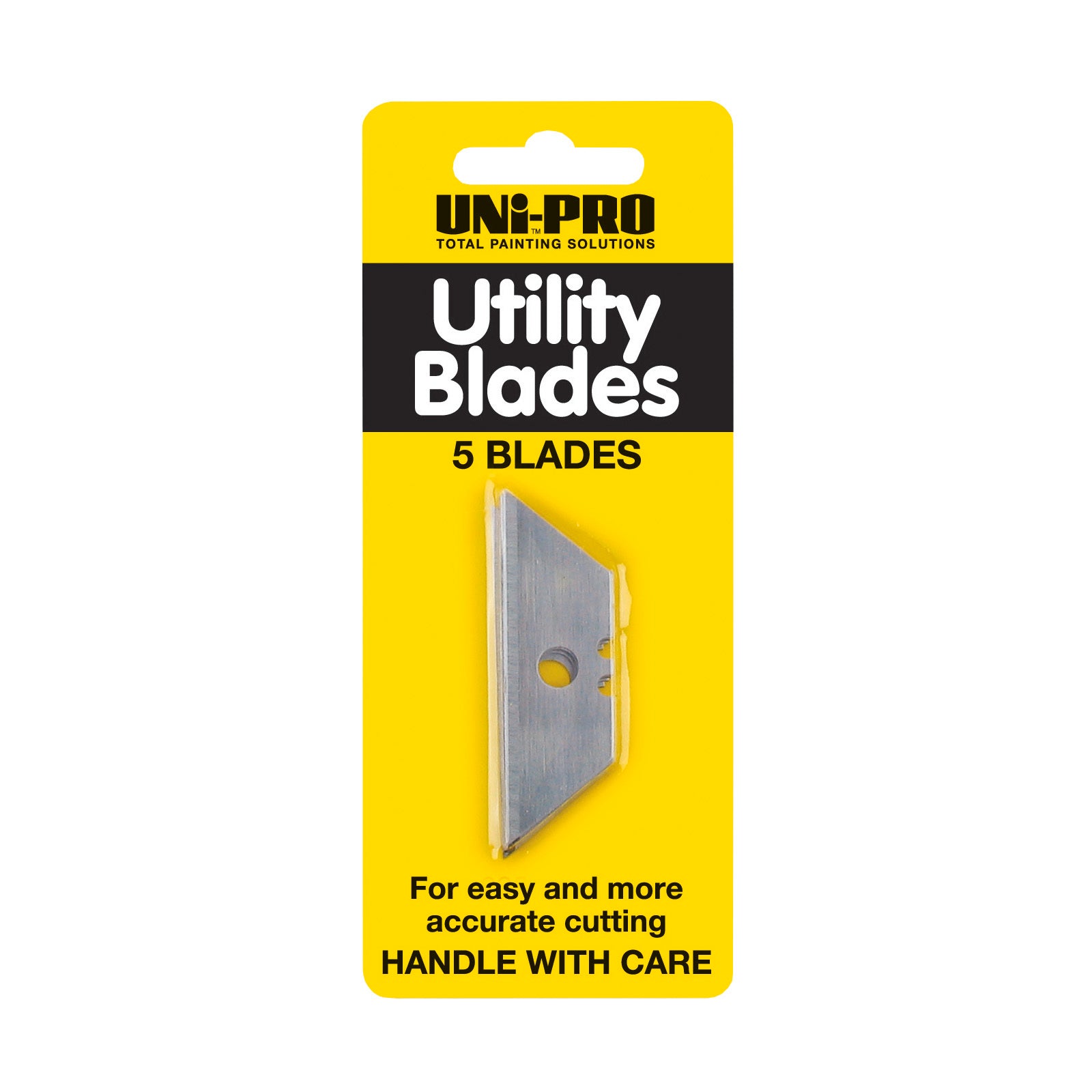 Uni-Pro Utility Knife Replacement Blades, Steel, 2 Notch, 5 Pack