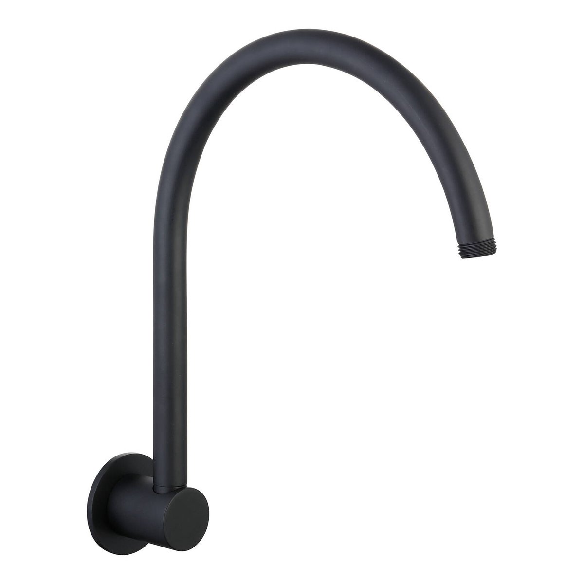 Mondella Resonance Gooseneck Shower Arm - 300mm - Matte Black - Durable - SuperSaverAU - view 1