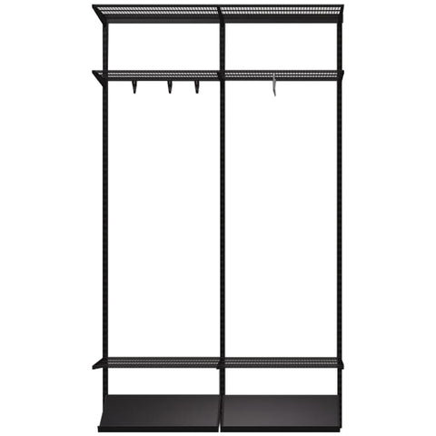 Elfa Graphite Hallway Solution - E-Poxy Bonded Steel - Two-Section Layout - 10 Year Warranty - 12080
