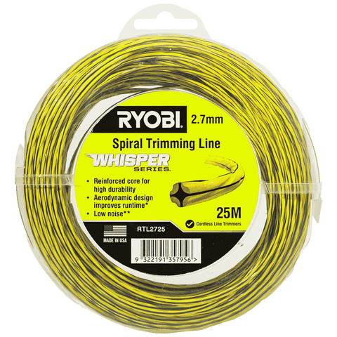 Ryobi 2.7mm x 25m Whisper Series Trimming Line RTL2725