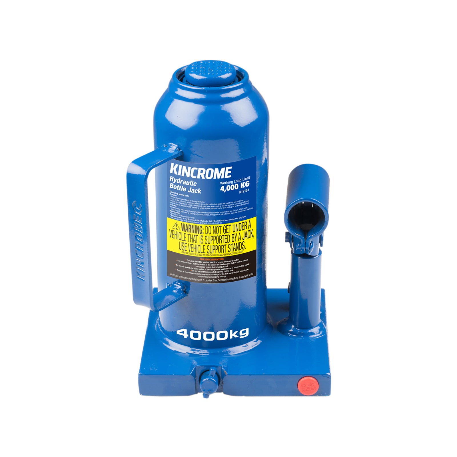 Kincrome 4,000kg Billet Steel Hydraulic Bottle Jack K12151